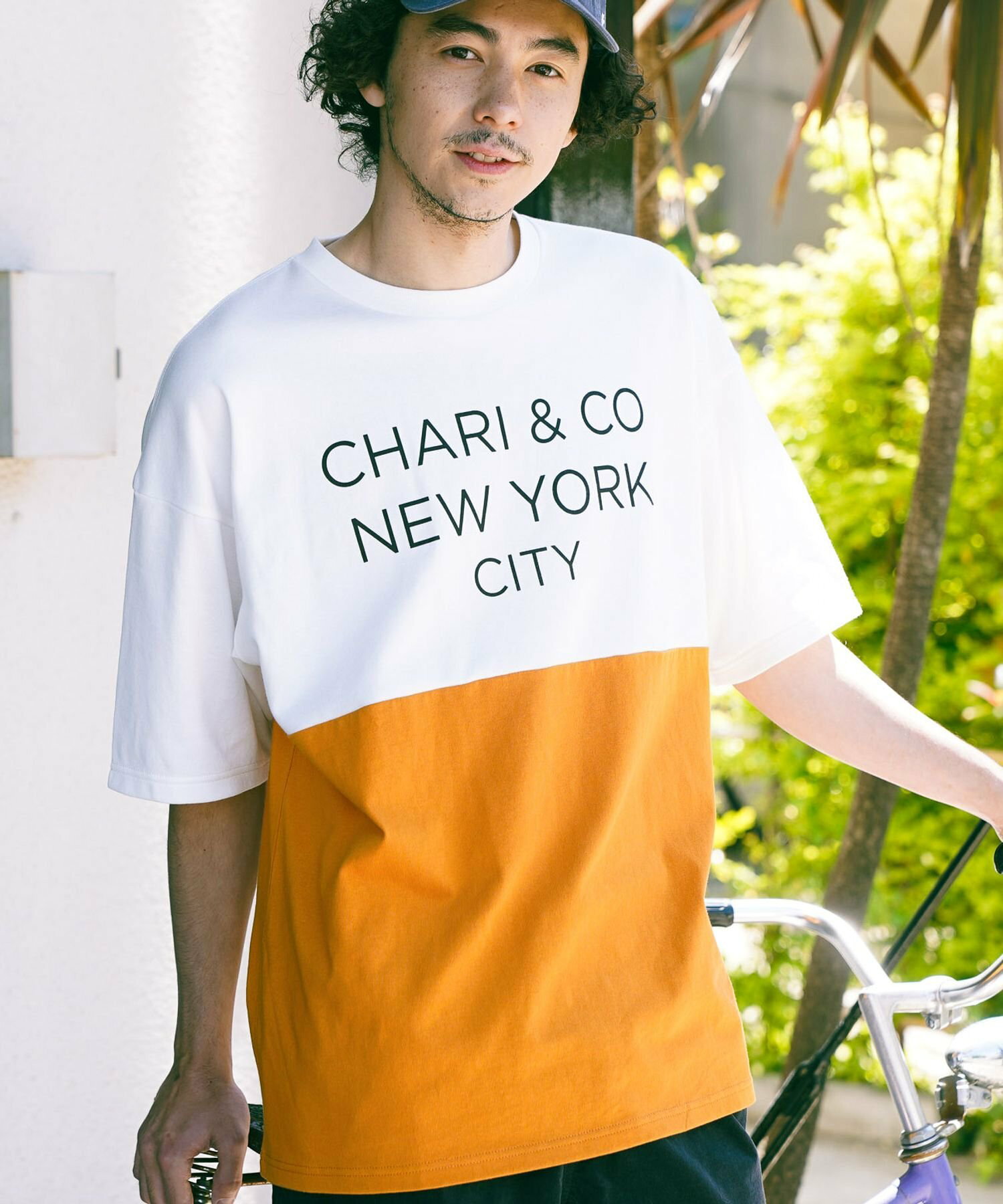【CHARI&CO SAFE RIDE for BAYFLOW】バイカラーTシャツ